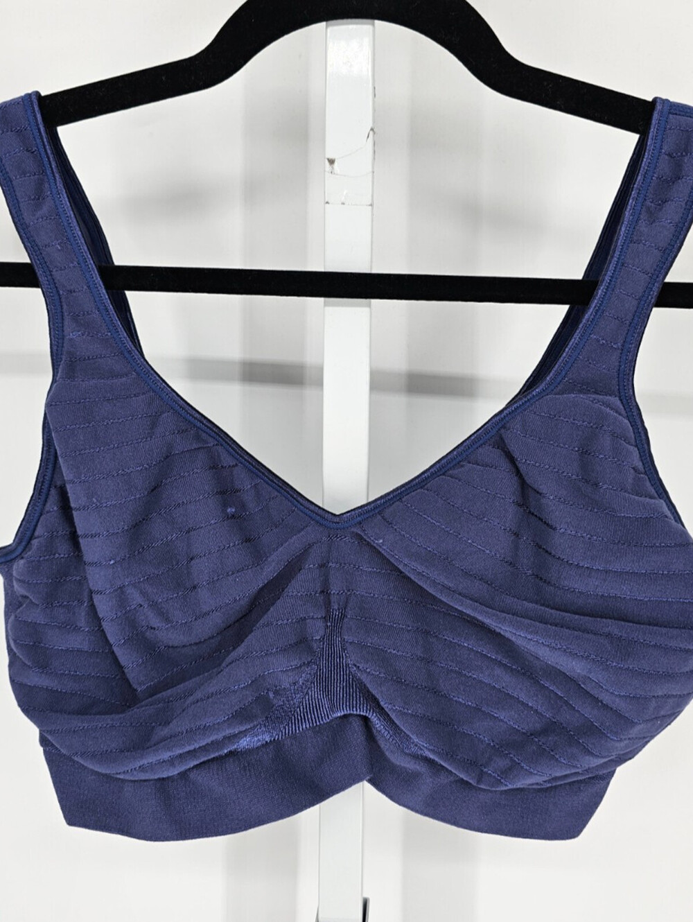 Bali Womens Sz 2XL Wireless Lightly Lined T Shirt Bra Blue Purple